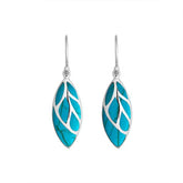 AE-6253-TQ Sterling Silver Earring With Turquoise Jewelry Bali Designs Inc